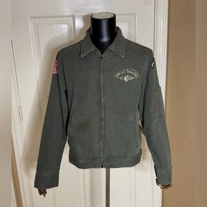 Rare Johnson Motors Steve McQueen ISDT Motorcycle Canvas Jacket Size Large